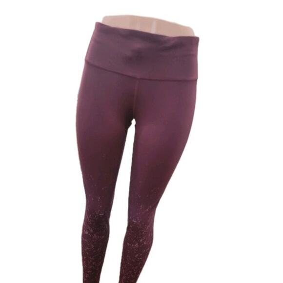 Lululemon Speed Wunder Mid-Rise Tight 28" Speckle Shine Women's 12‎ Garnet Red - Picture 2 of 14